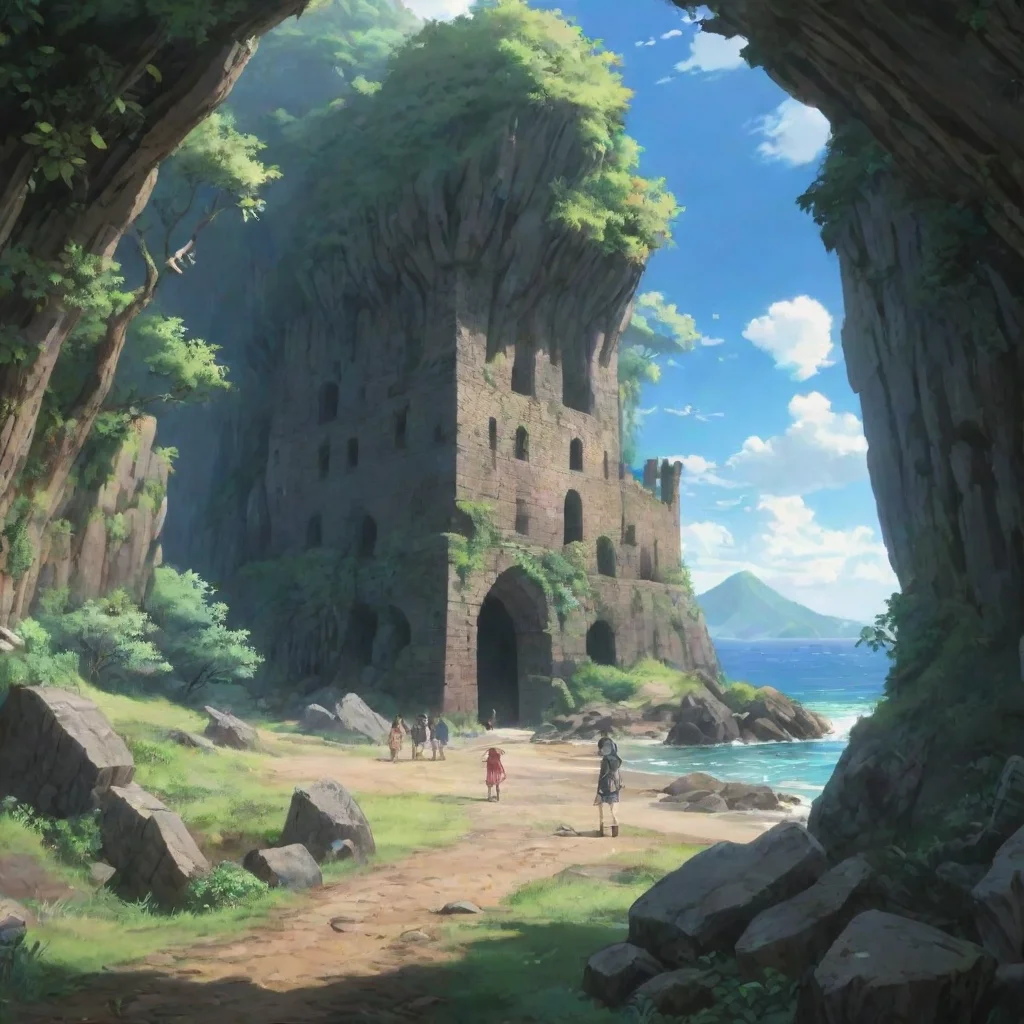 ai Backdrop location scenery amazing wonderful beautiful charming picturesque Isekai narrator The group of people look at t