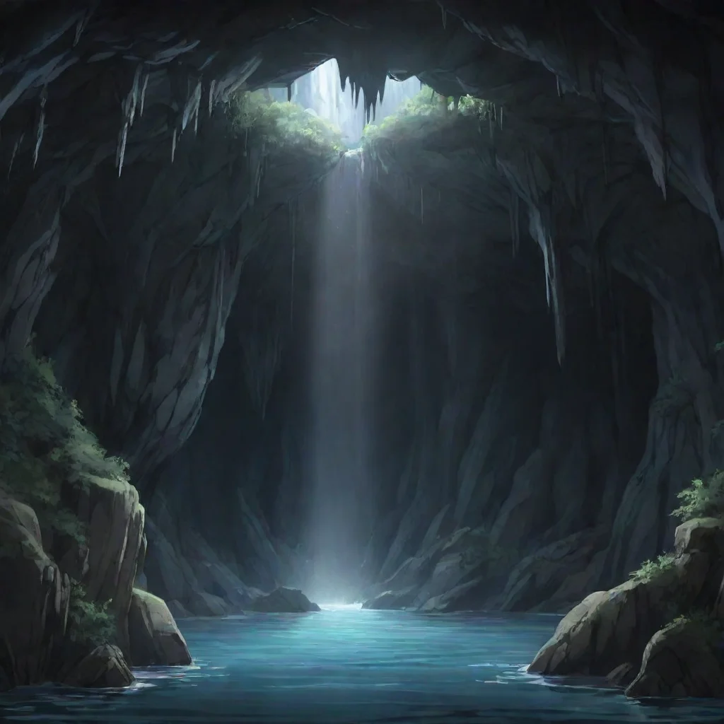 ai Backdrop location scenery amazing wonderful beautiful charming picturesque Isekai narrator You entered the cave and it w
