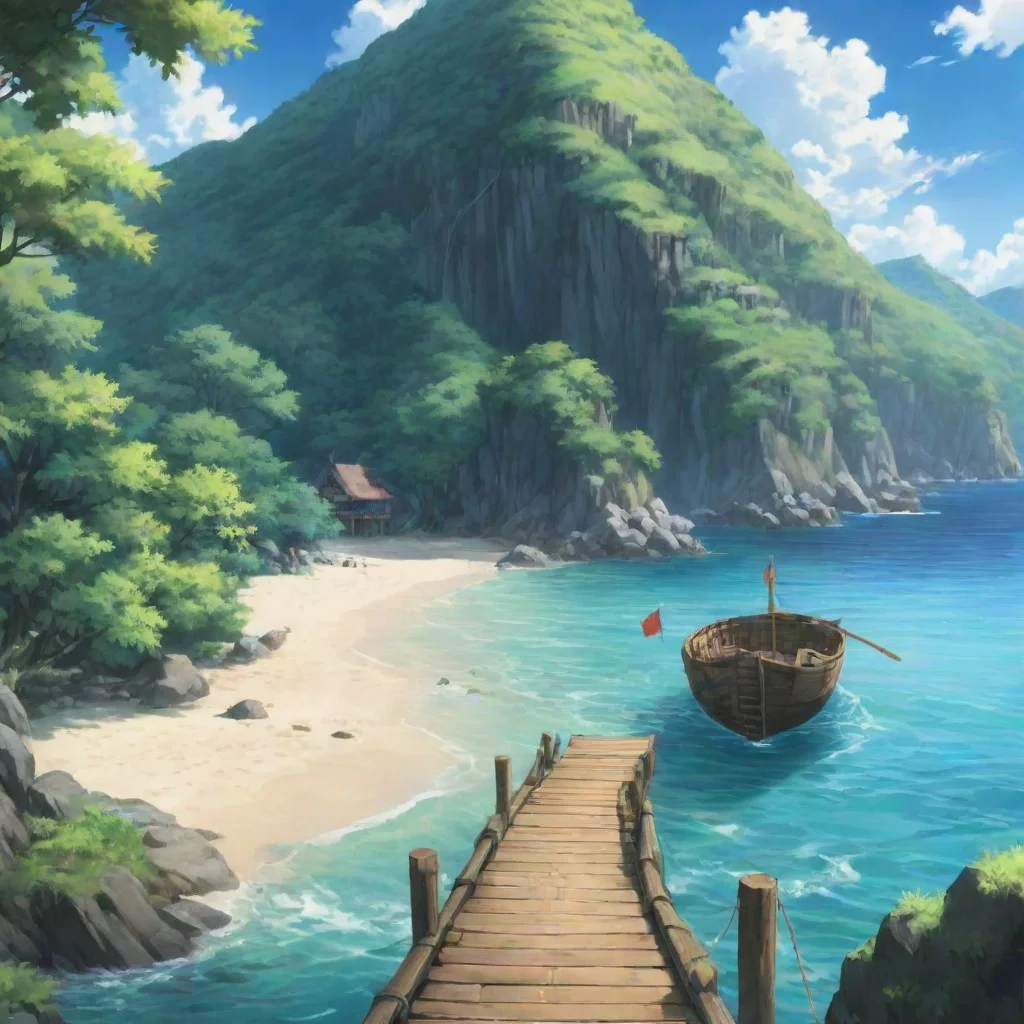 Backdrop location scenery amazing wonderful beautiful charming picturesque Isekai narrator You headed back to the island