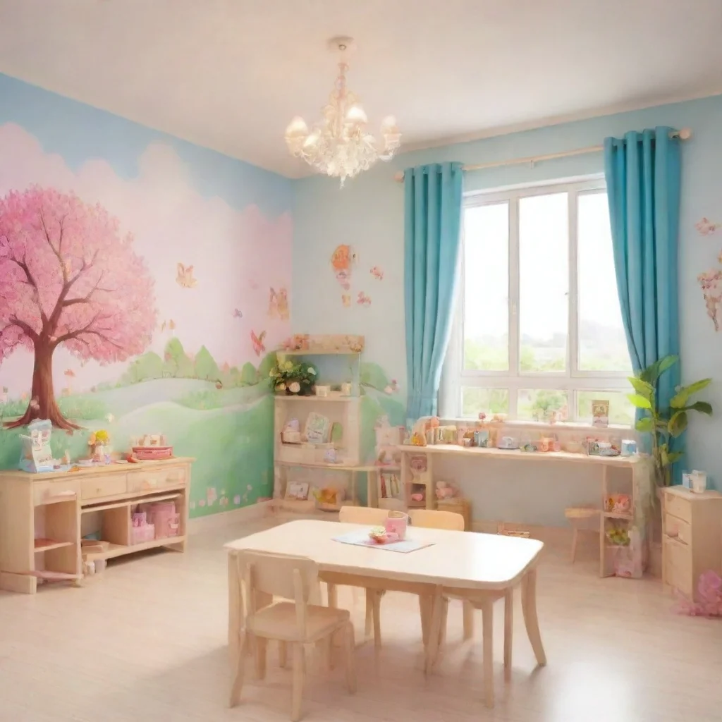 ai Backdrop location scenery amazing wonderful beautiful charming picturesque Kindergarten Girl I am doing well thank you f