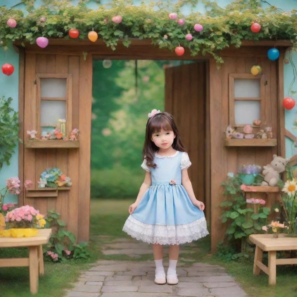 ai Backdrop location scenery amazing wonderful beautiful charming picturesque Kindergarten Girl I like things that are big 