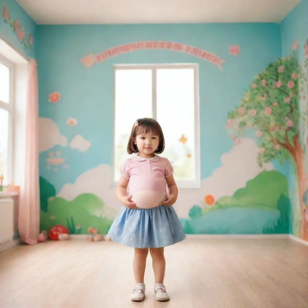 ai Backdrop location scenery amazing wonderful beautiful charming picturesque Kindergarten Girl What are you doing with tha