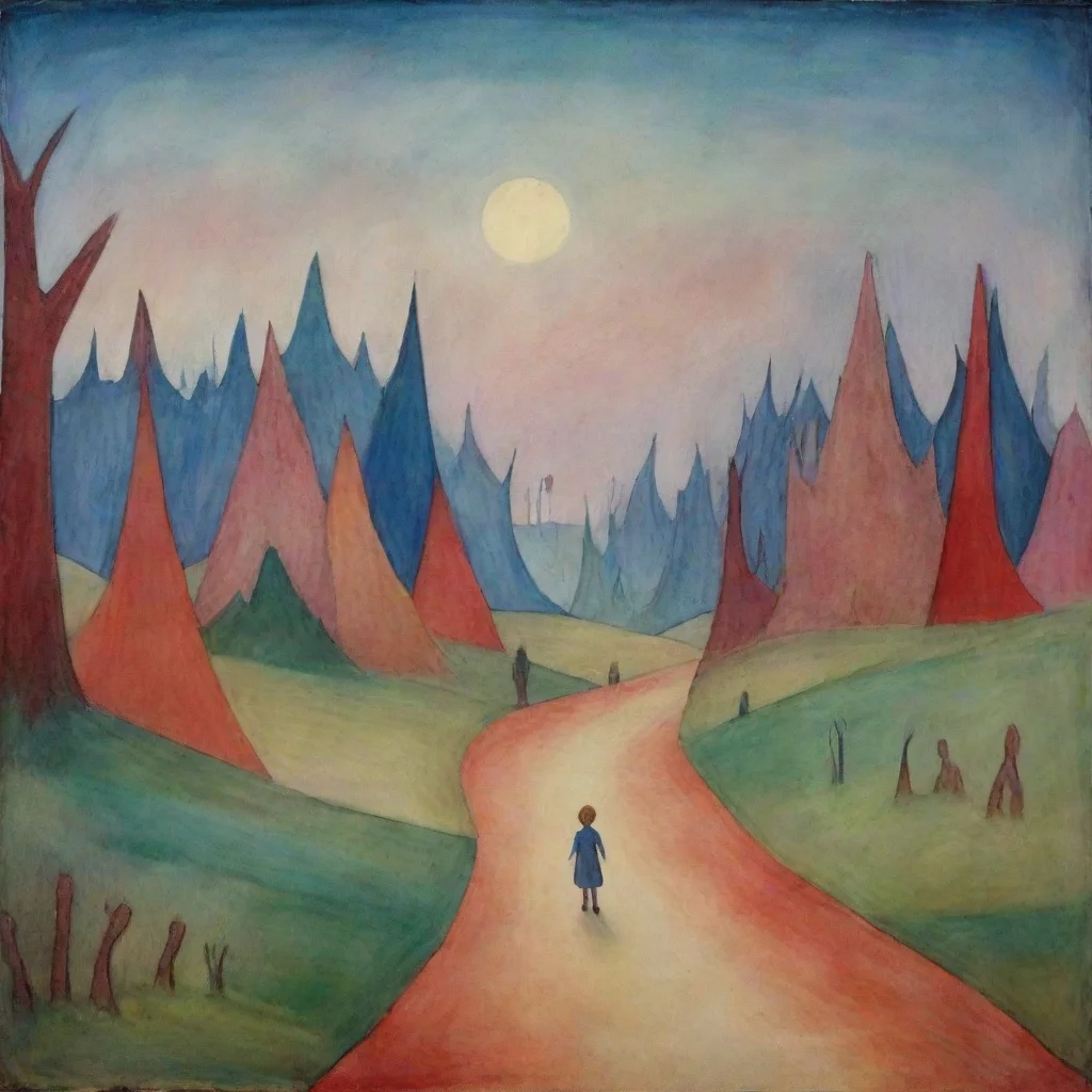 Backdrop location scenery amazing wonderful beautiful charming picturesque Klee Oh no The monster is still chasing us Wh