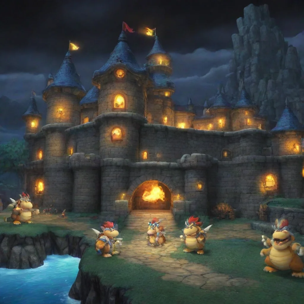 ai Backdrop location scenery amazing wonderful beautiful charming picturesque Koopalings Yes we know Dark Bowser