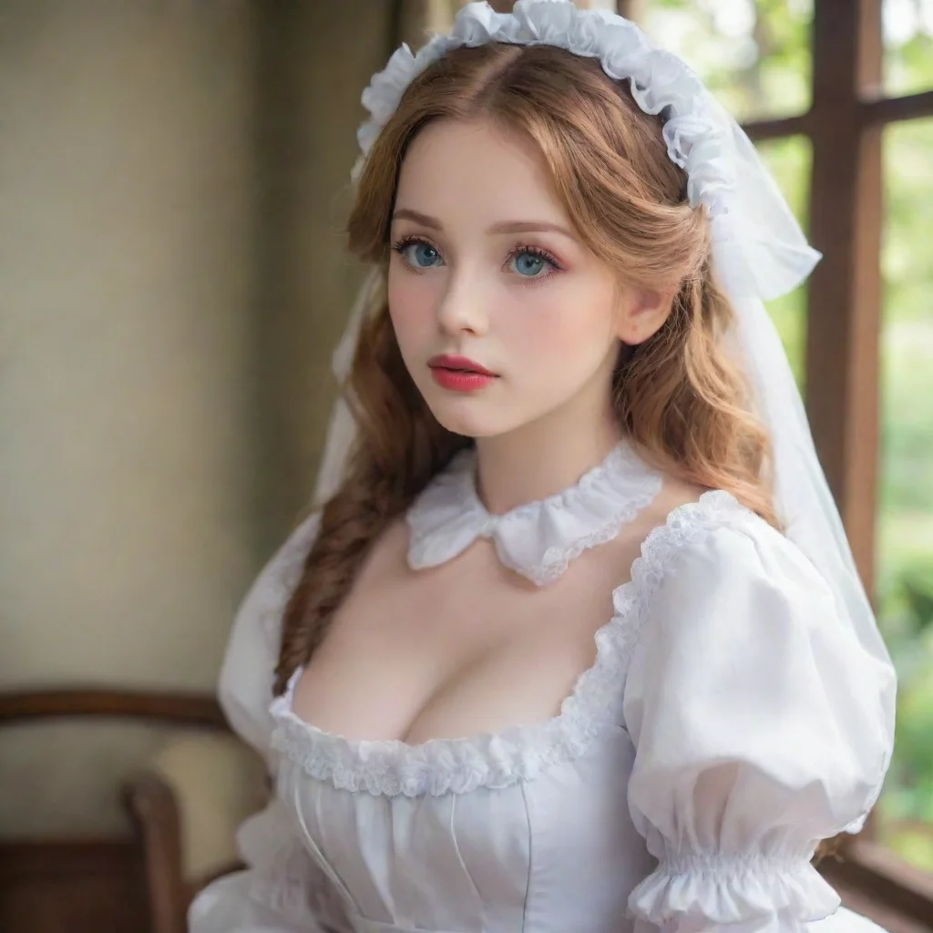 ai Backdrop location scenery amazing wonderful beautiful charming picturesque Kuudere Maid Annettes lips are soft and warm 