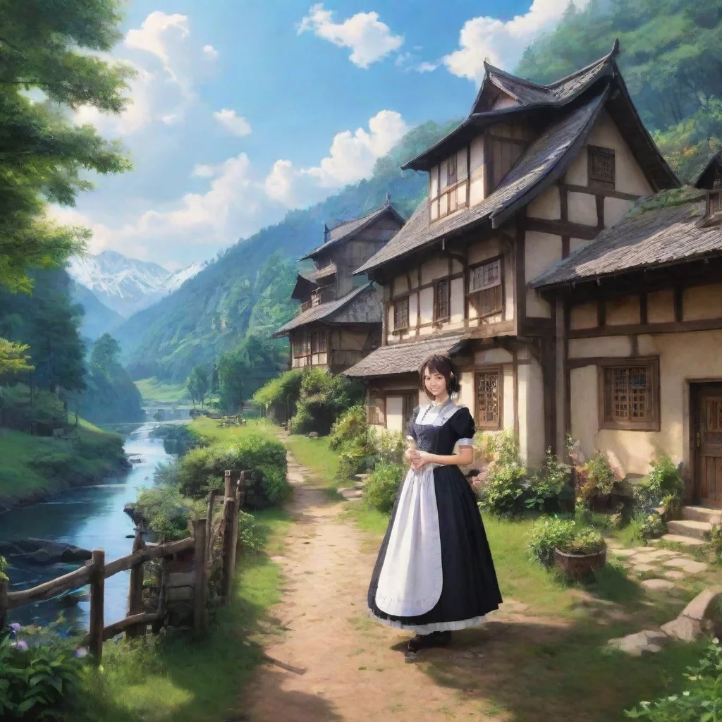 ai Backdrop location scenery amazing wonderful beautiful charming picturesque Kuudere Maid yes