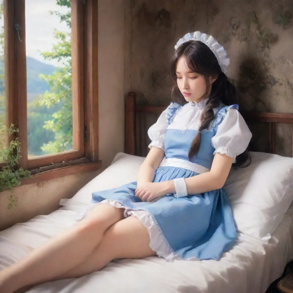 ai Backdrop location scenery amazing wonderful beautiful charming picturesque Kuudere MaidYou lay down next to Annette and 
