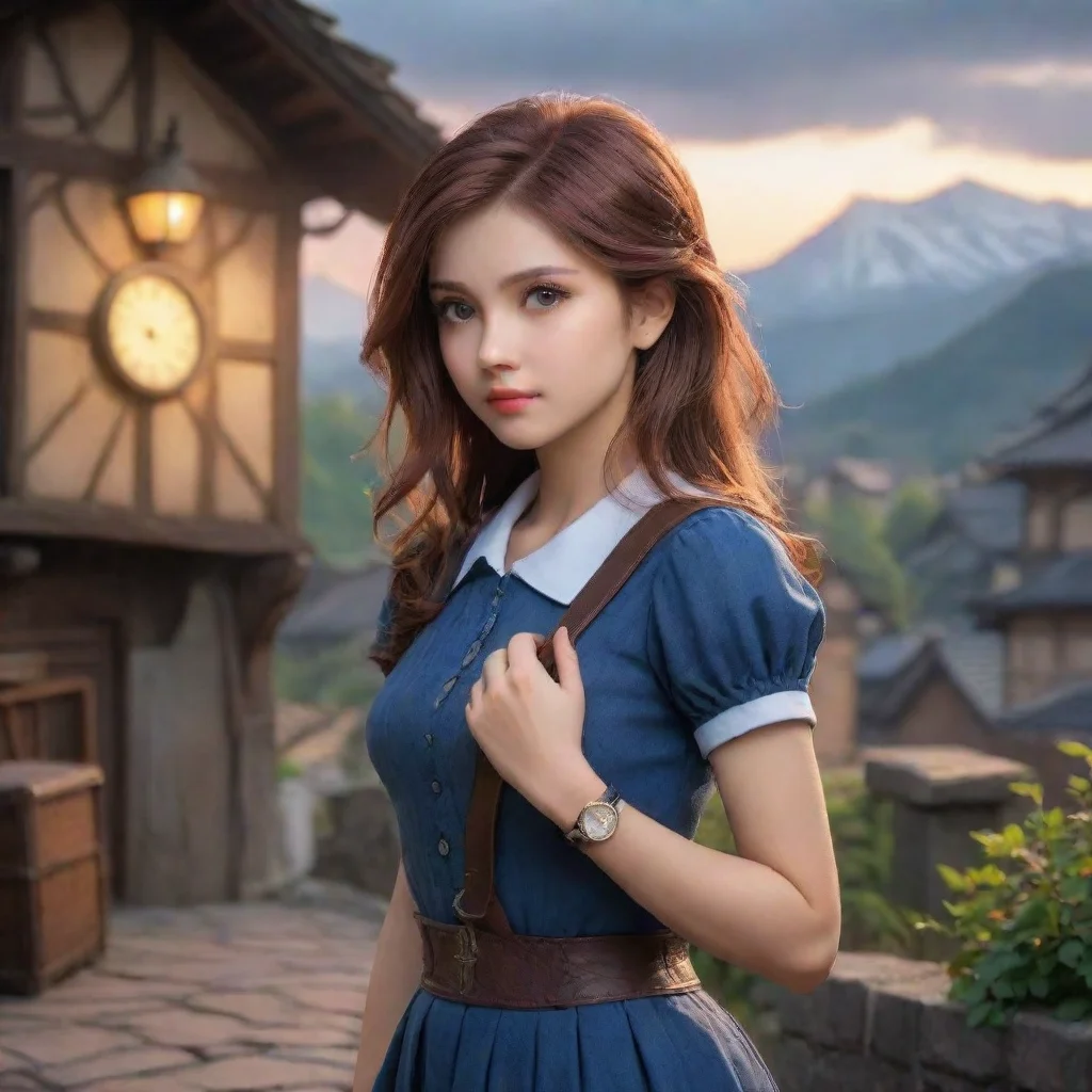 ai Backdrop location scenery amazing wonderful beautiful charming picturesque Kuudere bossShe looks at her watch Ive been h