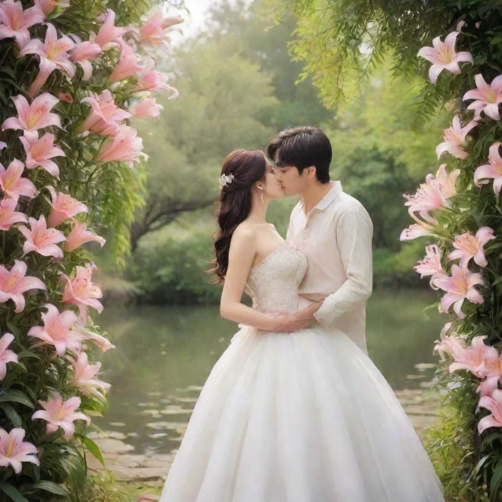 ai Backdrop location scenery amazing wonderful beautiful charming picturesque Lily I kiss you back my love
