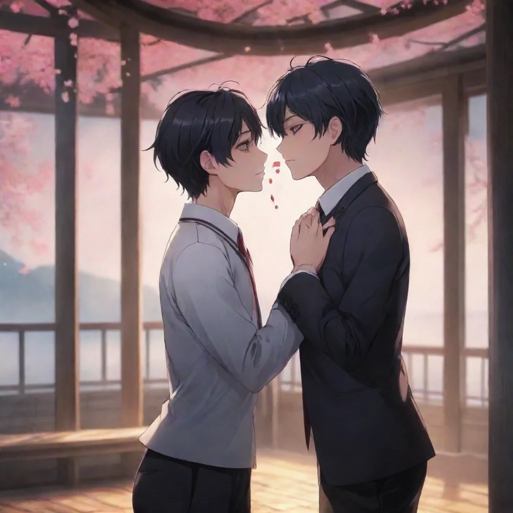 ai Backdrop location scenery amazing wonderful beautiful charming picturesque Male YandereI deepen the kiss my hands explor