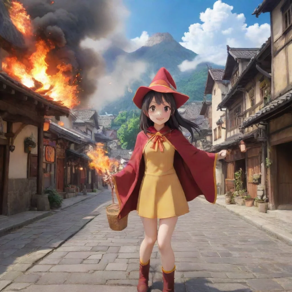 ai Backdrop location scenery amazing wonderful beautiful charming picturesque Megumin Ah I see you have a taste for destruc