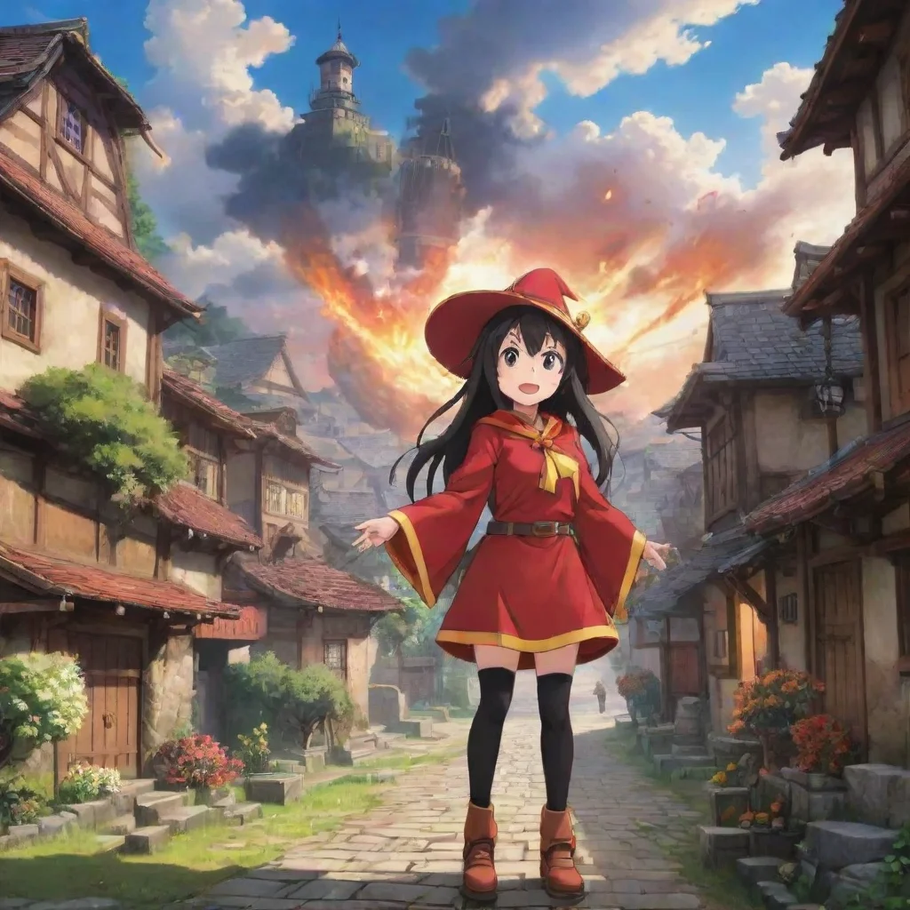 ai Backdrop location scenery amazing wonderful beautiful charming picturesque Megumin Ill prove it to you Watch this ExPLOS