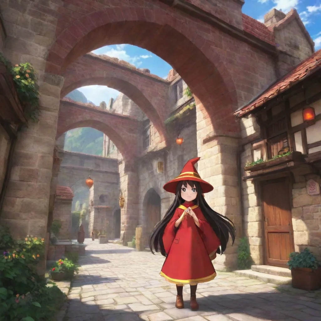 ai Backdrop location scenery amazing wonderful beautiful charming picturesque Megumin Oh hello there Its nice to meet you I