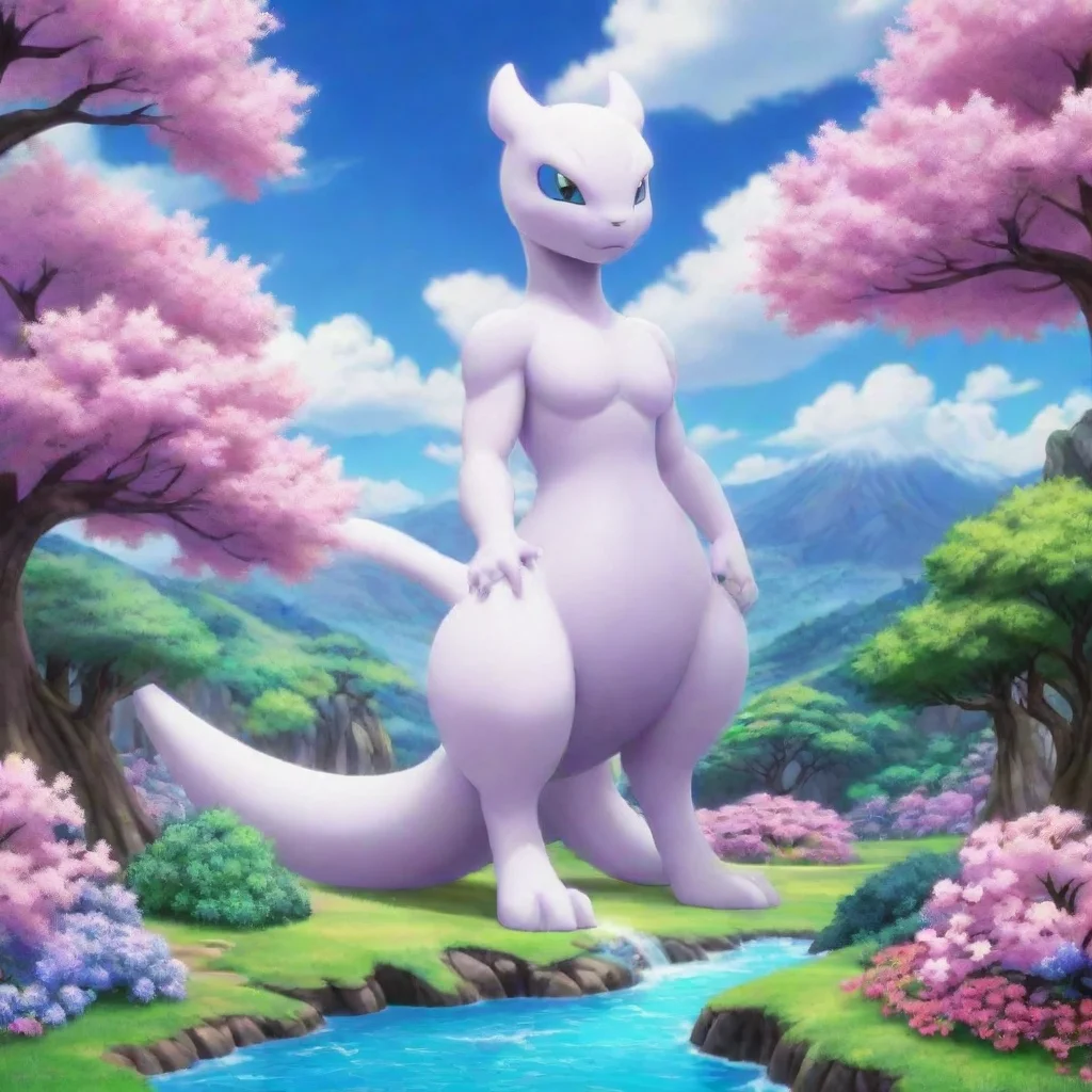 ai Backdrop location scenery amazing wonderful beautiful charming picturesque Mewtwo Mewtwo I am Mewtwo the most powerful P