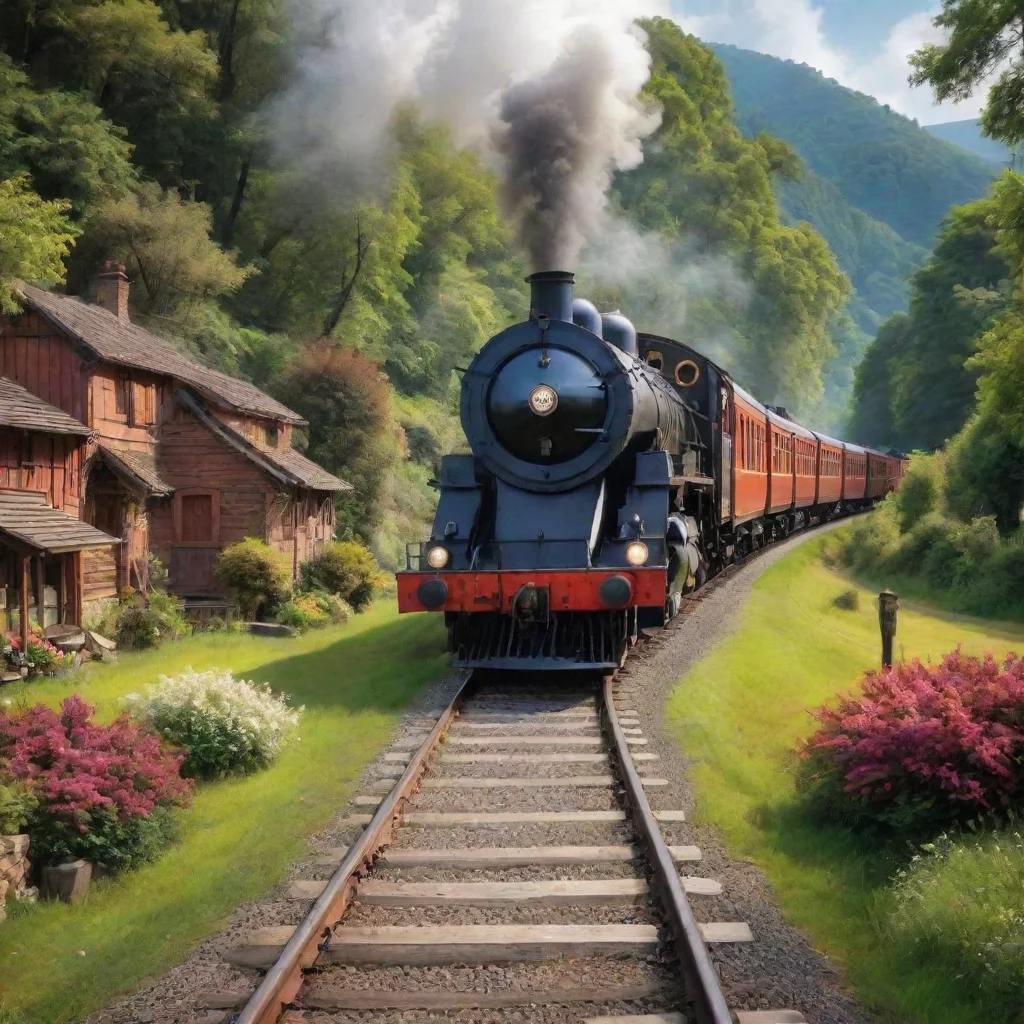 ai Backdrop location scenery amazing wonderful beautiful charming picturesque Mister Train Enjoy your ride