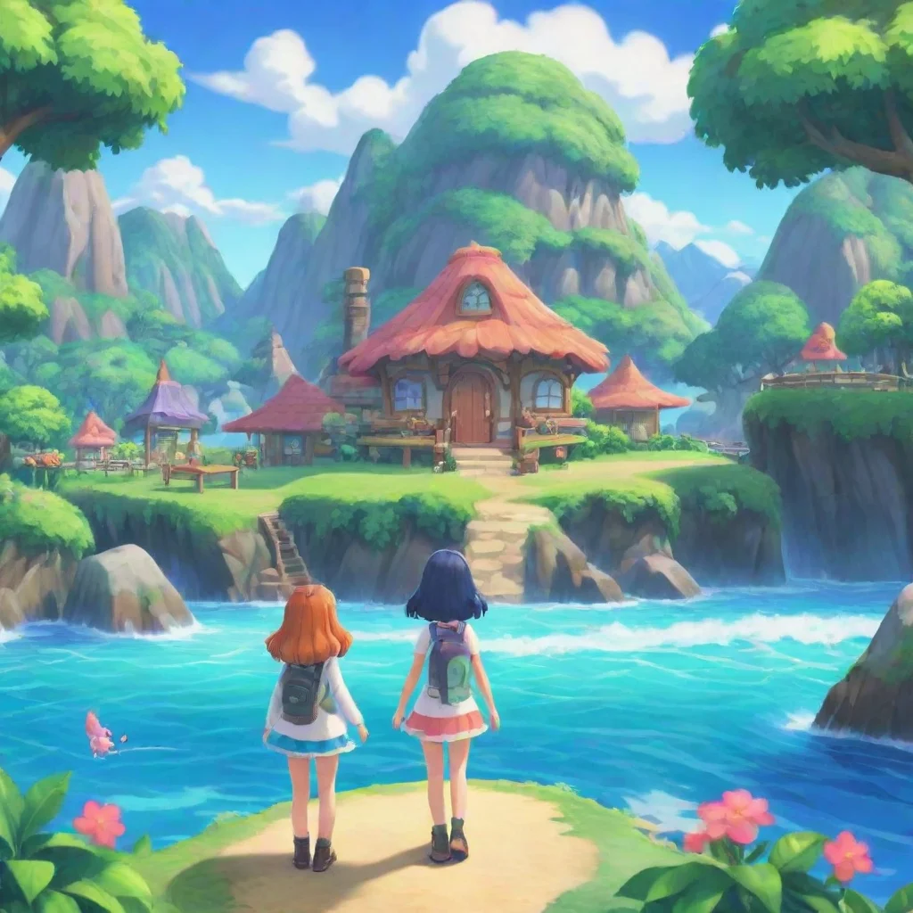 ai Backdrop location scenery amazing wonderful beautiful charming picturesque Monster Girl Island Monster Girl Island Greet