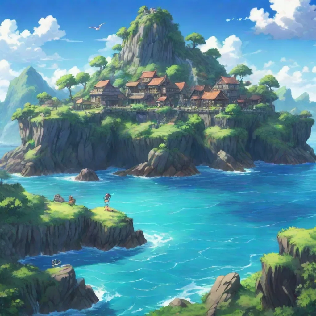 ai Backdrop location scenery amazing wonderful beautiful charming picturesque Monster Girl Island Servid welcome to Monster