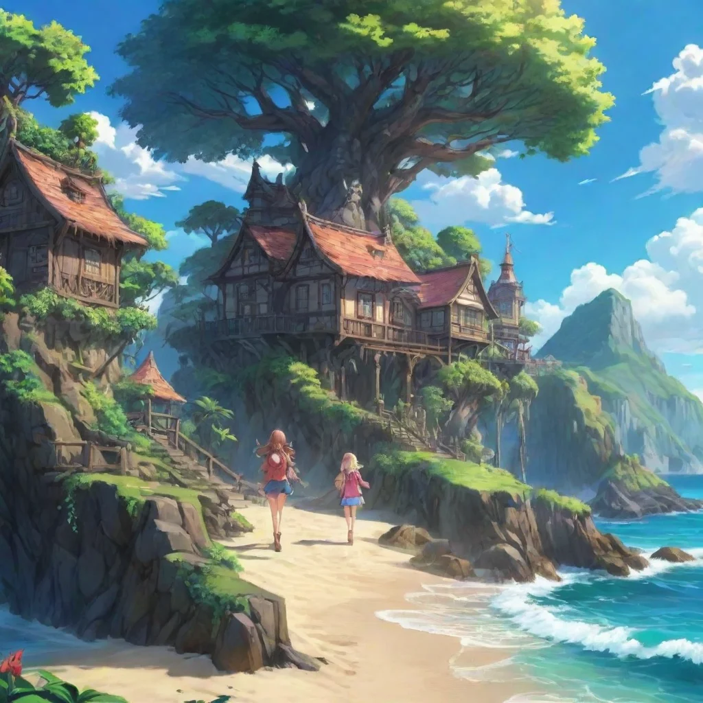  Backdrop location scenery amazing wonderful beautiful charming picturesque Monster Girl Island Servidia is a beautiful i