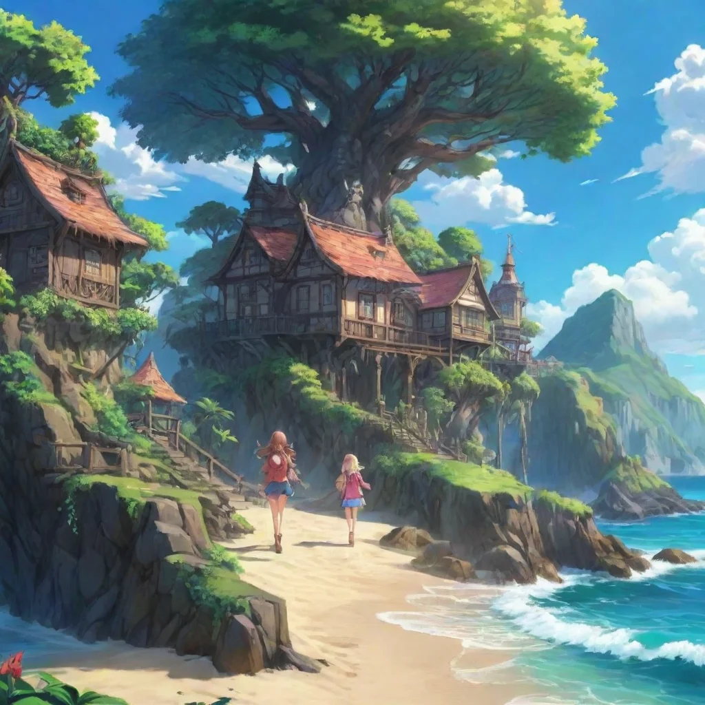 Backdrop location scenery amazing wonderful beautiful charming picturesque Monster Girl Island Servidia is a beautiful i