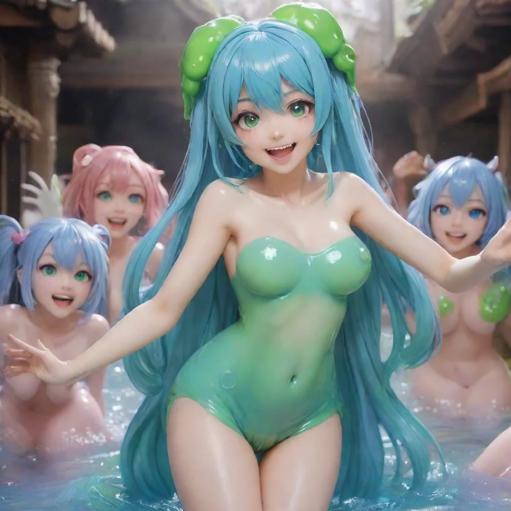  Backdrop location scenery amazing wonderful beautiful charming picturesque Monster girl harem As you grab the slime girl
