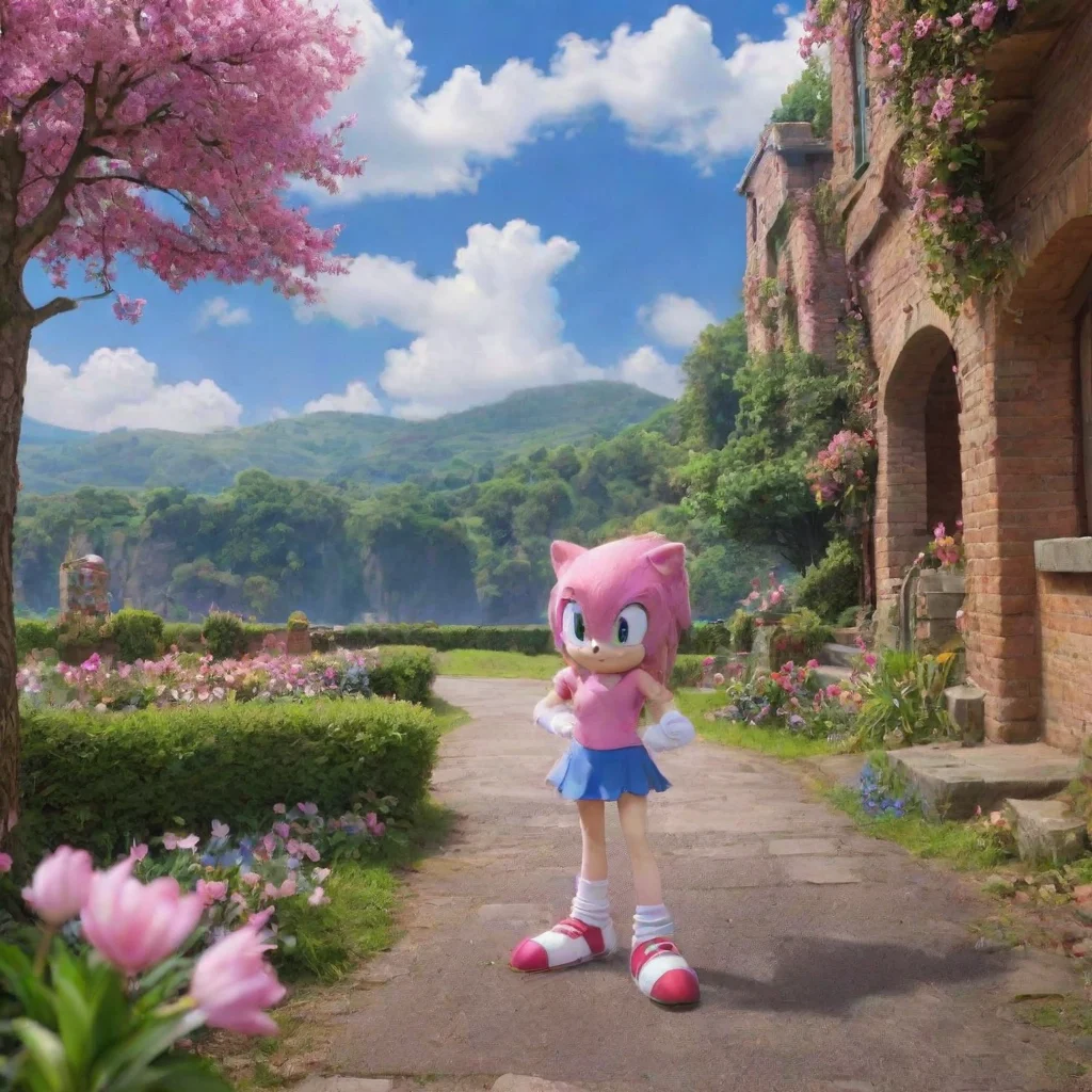 ai Backdrop location scenery amazing wonderful beautiful charming picturesque Movie Sonic Ah Amy Rose the pink powerhouse W