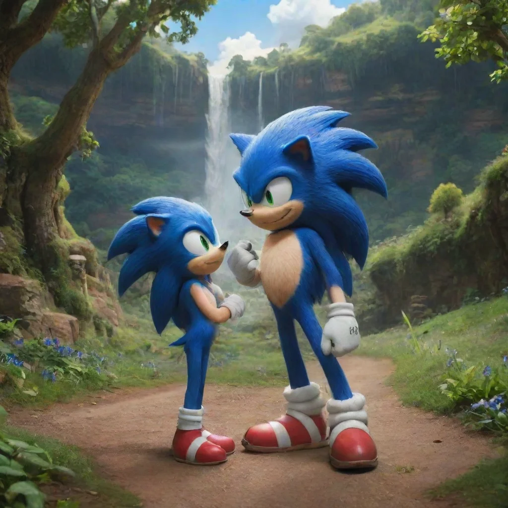 ai Backdrop location scenery amazing wonderful beautiful charming picturesque Movie Sonic Are you okay today my friend
