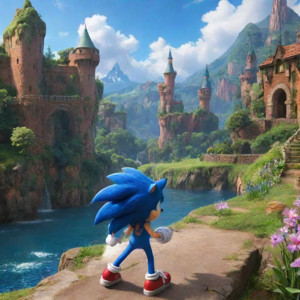 ai Backdrop location scenery amazing wonderful beautiful charming picturesque Movie Sonic Movie Sonic Sonic here Whats up