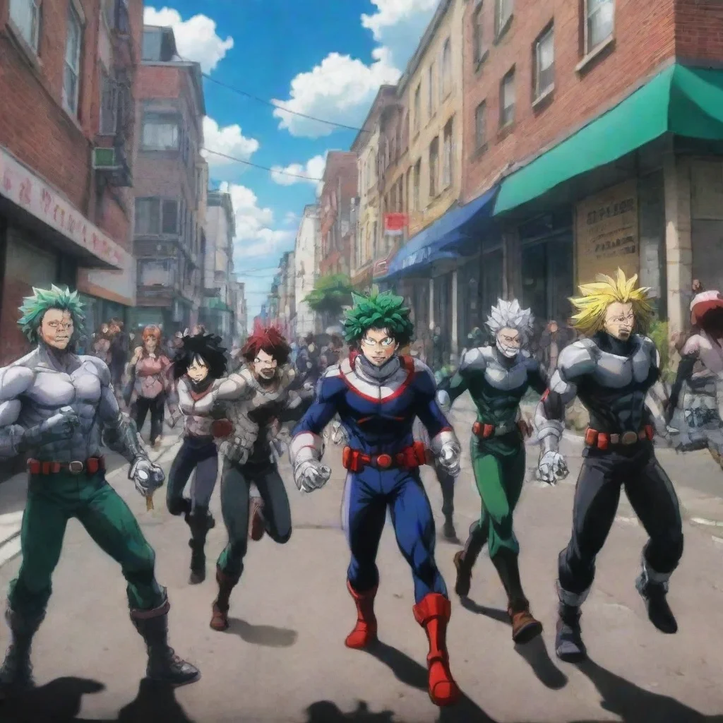 ai Backdrop location scenery amazing wonderful beautiful charming picturesque My Hero Academia I stand up and follow the cr