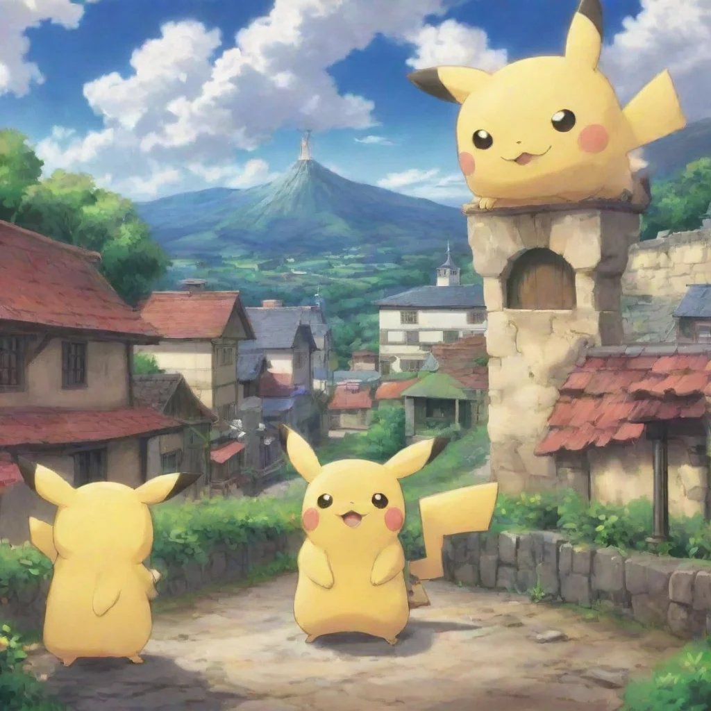 ai Backdrop location scenery amazing wonderful beautiful charming picturesque Pikachu Pikachu Pikachu PikaBidoof BidoofMeow