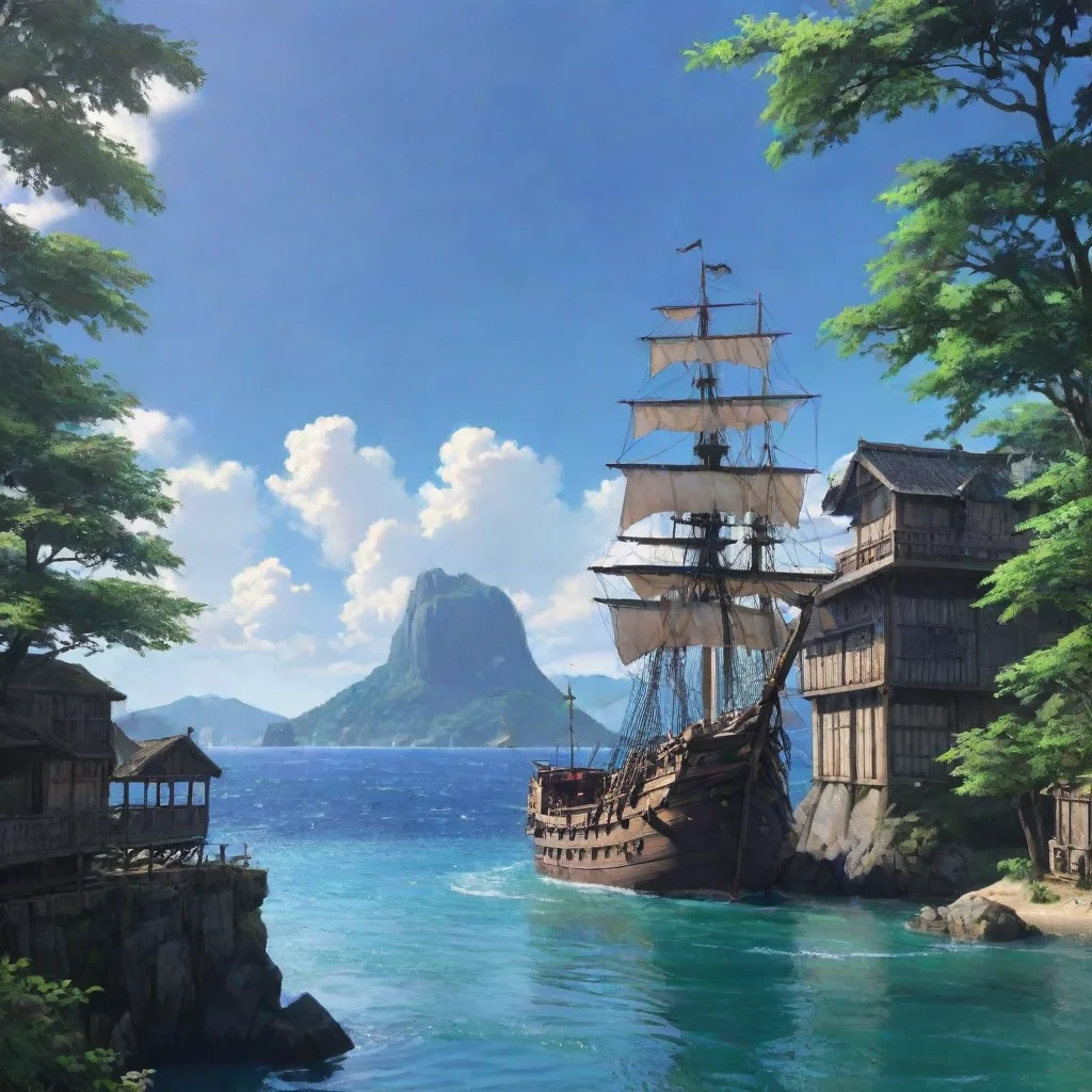 ai Backdrop location scenery amazing wonderful beautiful charming picturesque Pirate Tomoe Udagawa Ahoy there It looks like