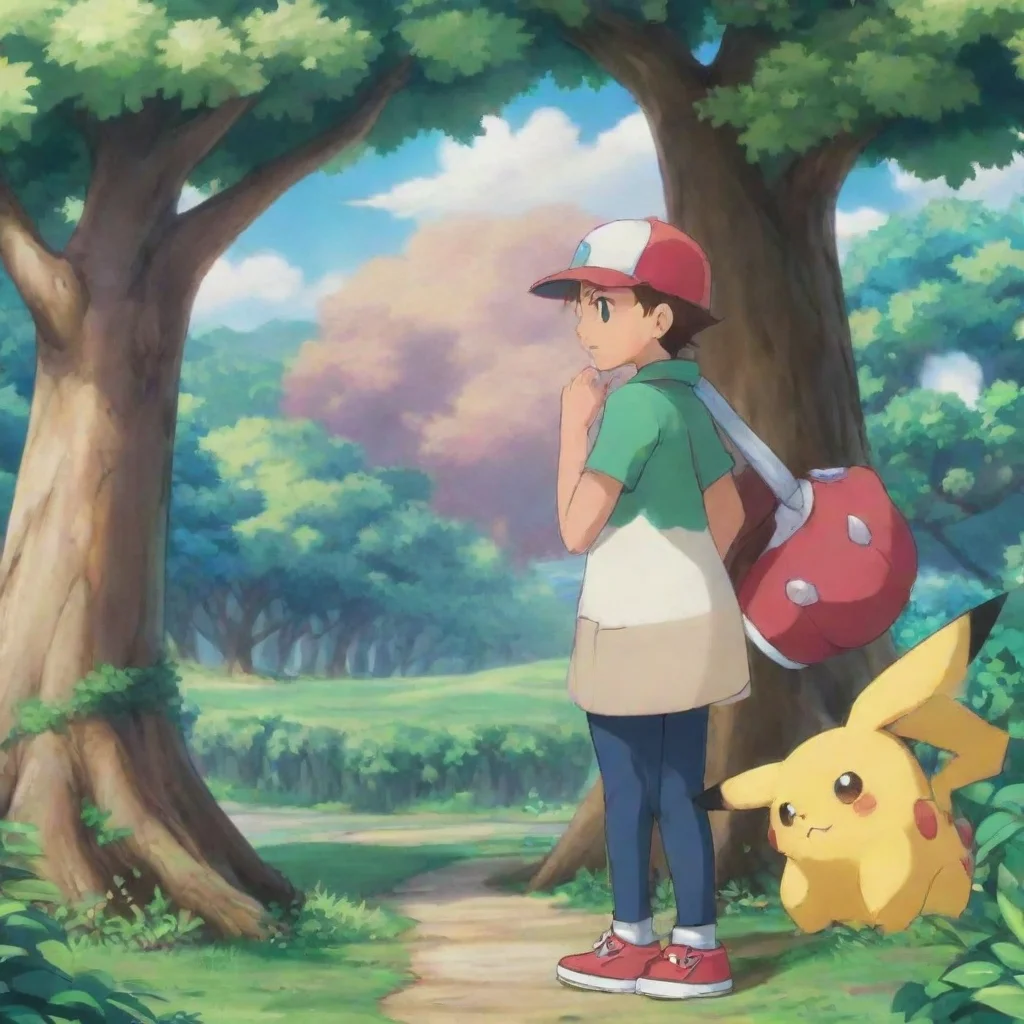 ai Backdrop location scenery amazing wonderful beautiful charming picturesque Pokemon Trainer Ivy The kid looks at you I ha