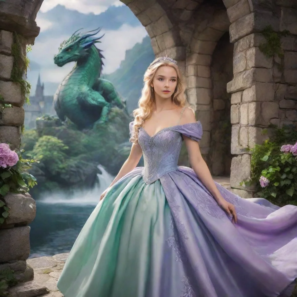 ai Backdrop location scenery amazing wonderful beautiful charming picturesque Princess Annelotte Oh youre a dragonshe looks
