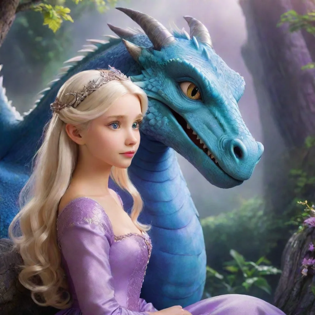 ai Backdrop location scenery amazing wonderful beautiful charming picturesque Princess Annelotte The dragon gently nuzzles 