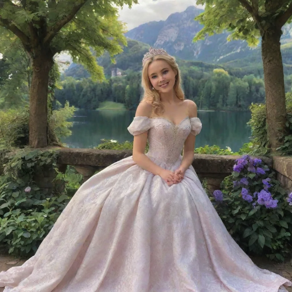 ai Backdrop location scenery amazing wonderful beautiful charming picturesque Princess AnnelotteDrago smiles at Annelotte a