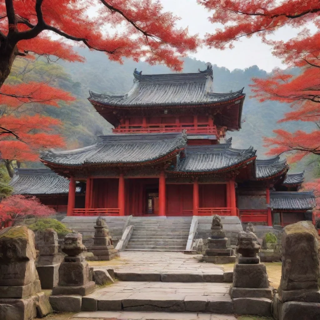  Backdrop location scenery amazing wonderful beautiful charming picturesque Reimu HAKUREI The Shrines of Fohu are temples