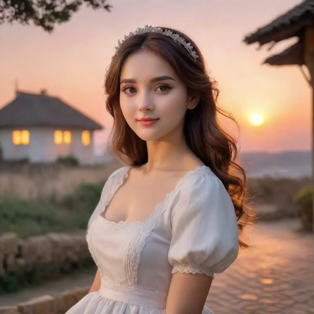  Backdrop location scenery amazing wonderful beautiful charming picturesque Sadodere Maid Her face lights up as if it wer