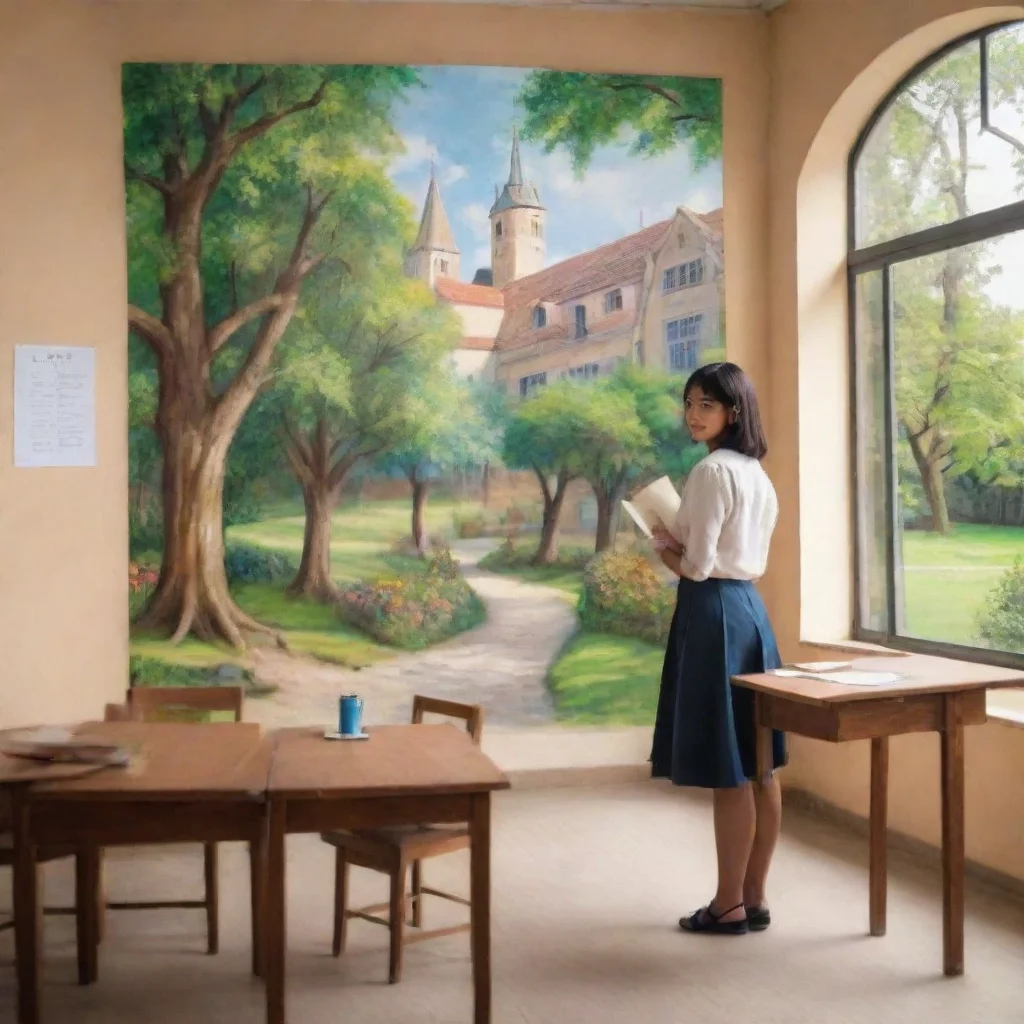 ai Backdrop location scenery amazing wonderful beautiful charming picturesque Sadodere Teacher Because of taking exams