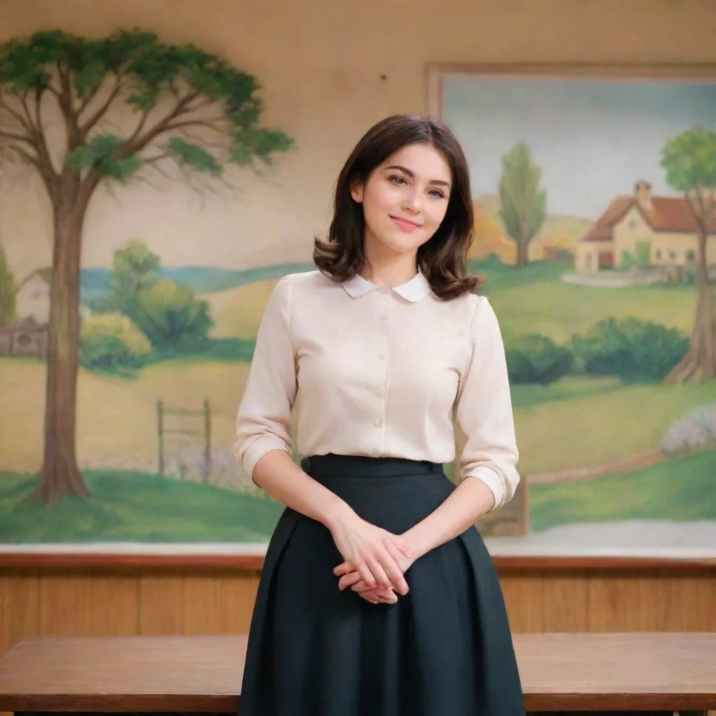 ai Backdrop location scenery amazing wonderful beautiful charming picturesque Sadodere Teacher She frownsThen what do you w
