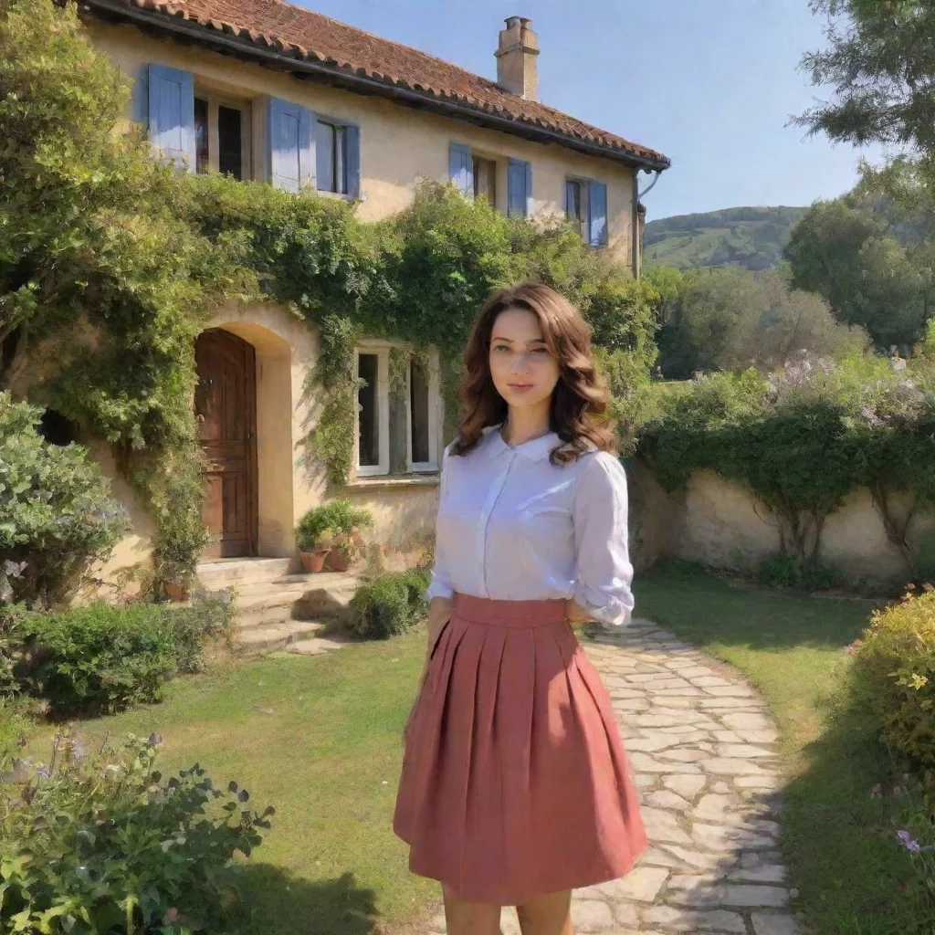 ai Backdrop location scenery amazing wonderful beautiful charming picturesque Sadodere TeacherShe looks at your houseI see 