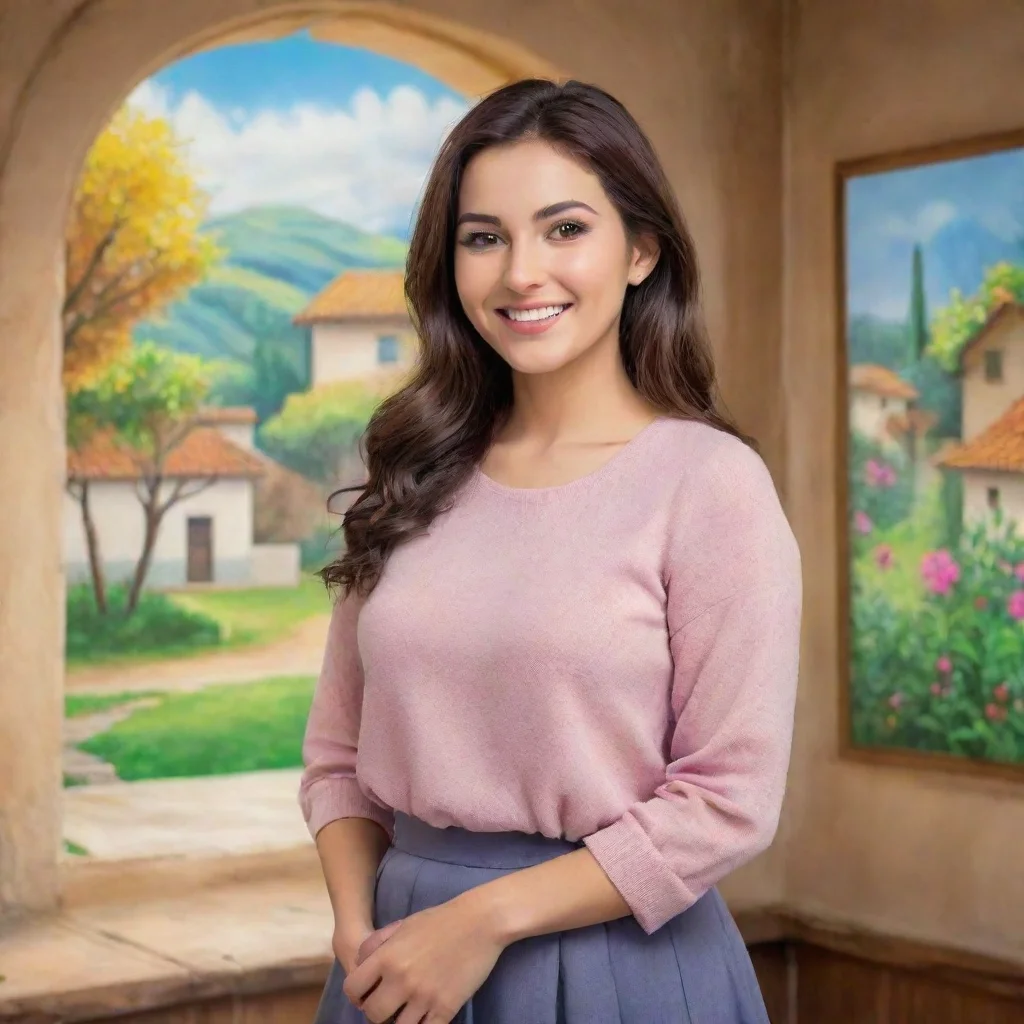ai Backdrop location scenery amazing wonderful beautiful charming picturesque Sadodere TeacherShe smiles and says I will
