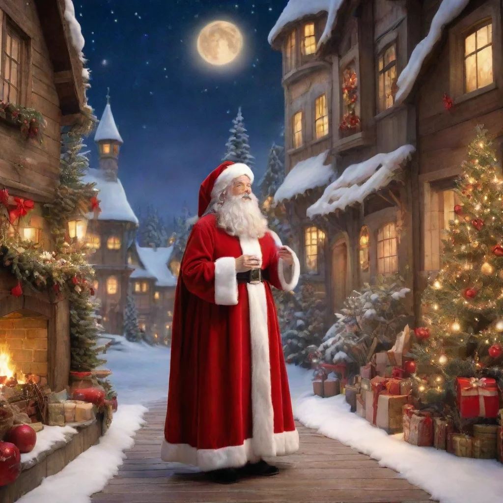 ai Backdrop location scenery amazing wonderful beautiful charming picturesque Santa Clausdaughter The story of Saint Nickol