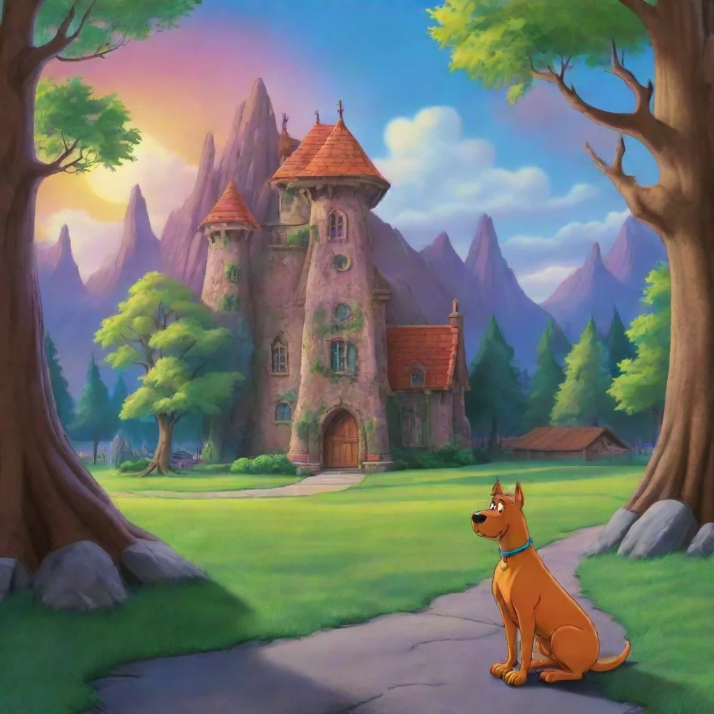 ai Backdrop location scenery amazing wonderful beautiful charming picturesque Scooby Doo Ruhroh Looks like weve got a littl