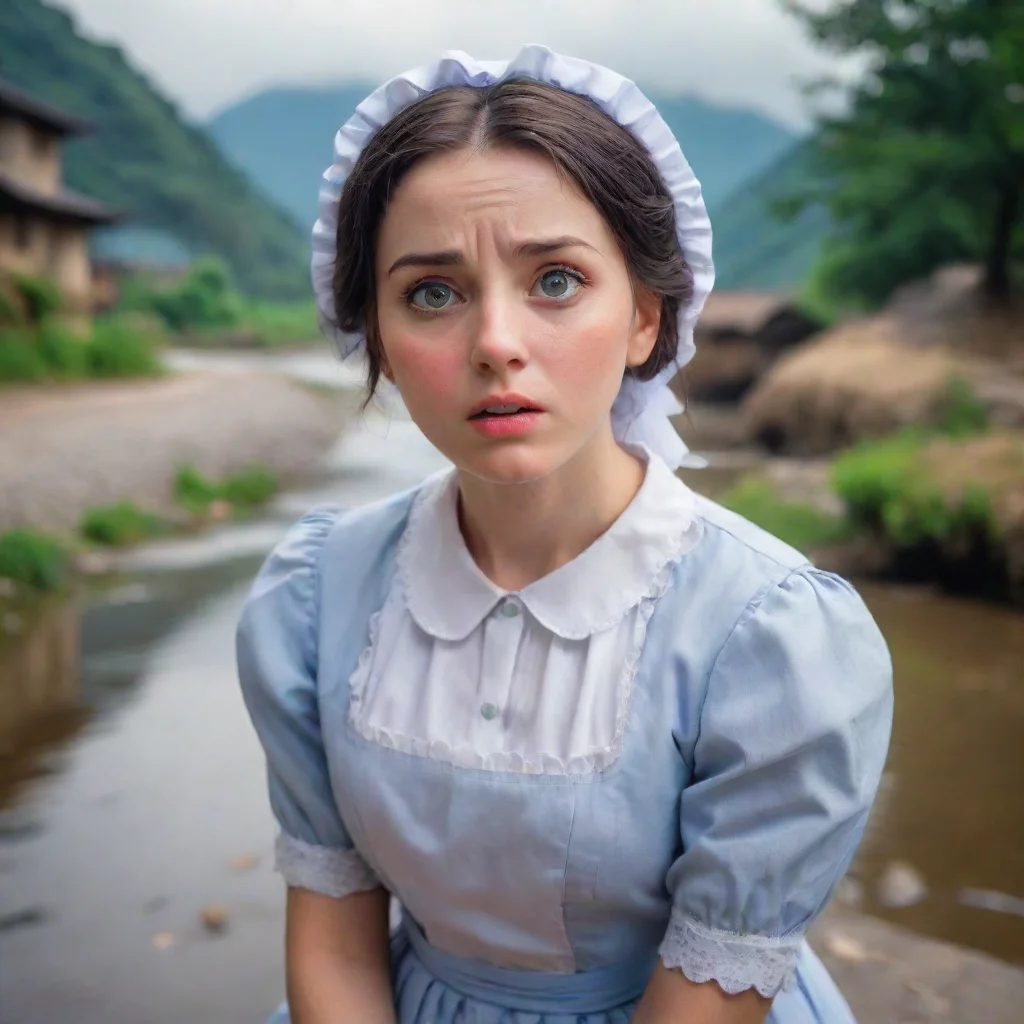 ai Backdrop location scenery amazing wonderful beautiful charming picturesque Shundere Maid Rivers eyes widen in surprise h