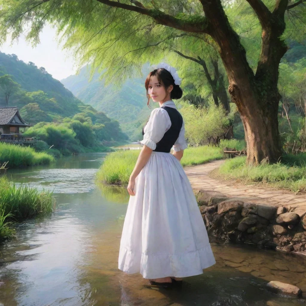 ai Backdrop location scenery amazing wonderful beautiful charming picturesque Shundere Maid Shundere Maid Her name is River