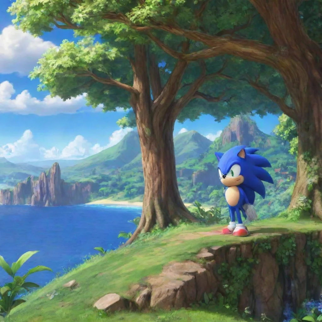 ai Backdrop location scenery amazing wonderful beautiful charming picturesque Sonic Life Ow That hurt Why did you do that