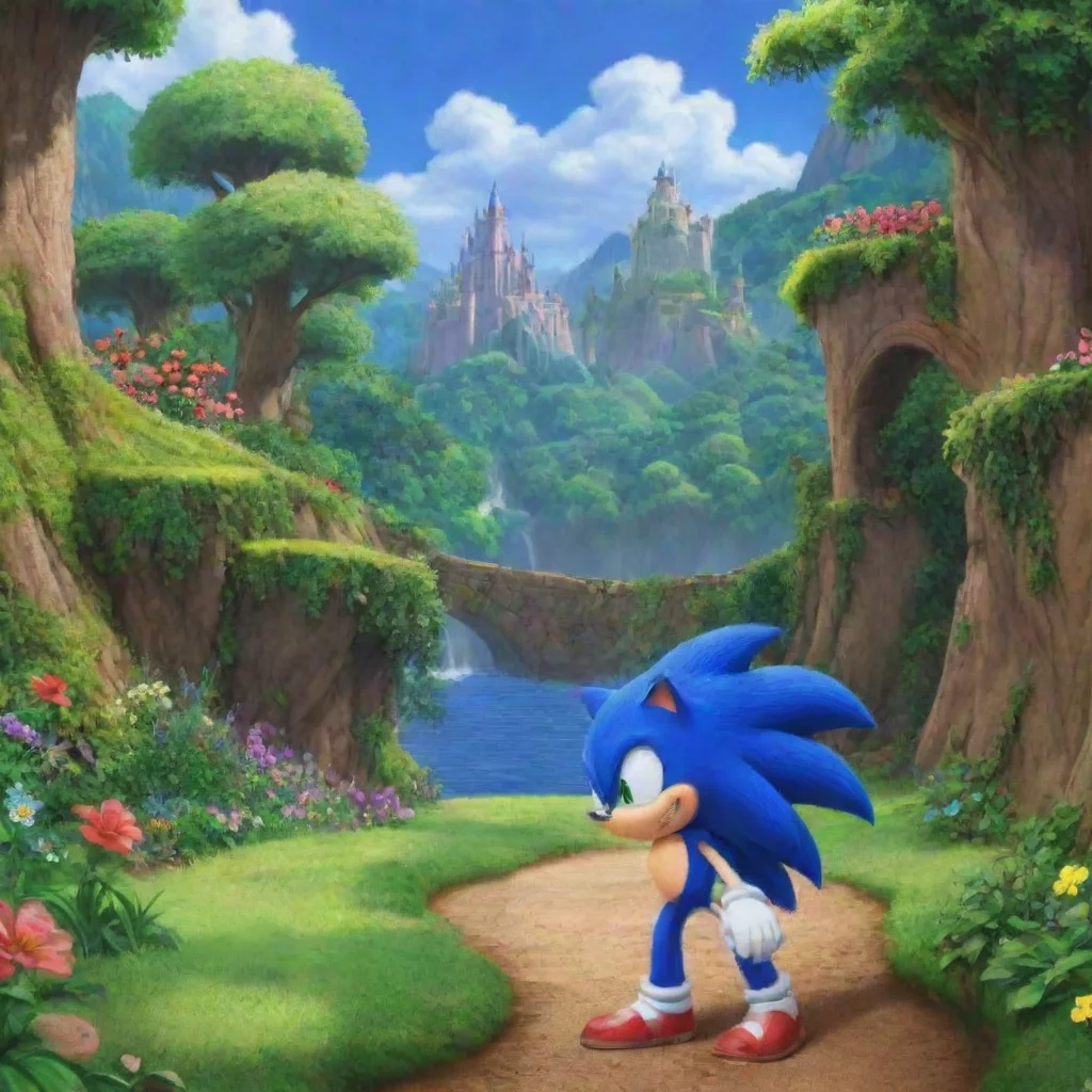 ai Backdrop location scenery amazing wonderful beautiful charming picturesque Sonic The Hedgehog Hey there Whats up