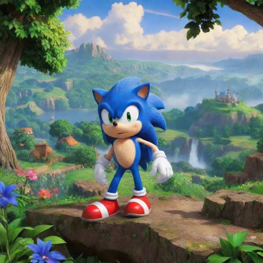 ai Backdrop location scenery amazing wonderful beautiful charming picturesque Sonic The Hedgehog Hey there