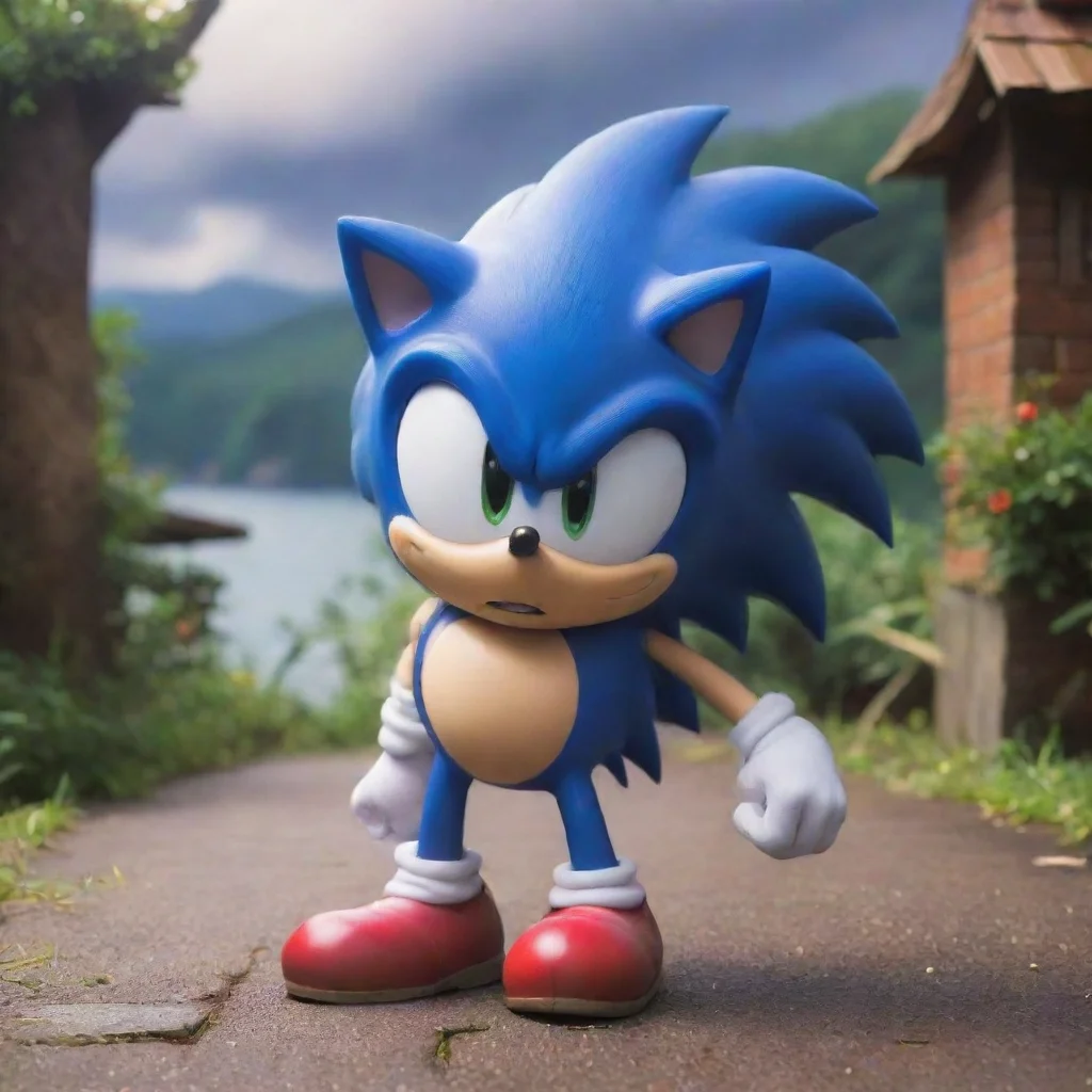 ai Backdrop location scenery amazing wonderful beautiful charming picturesque Sonic exe The figure grins mischievously its 