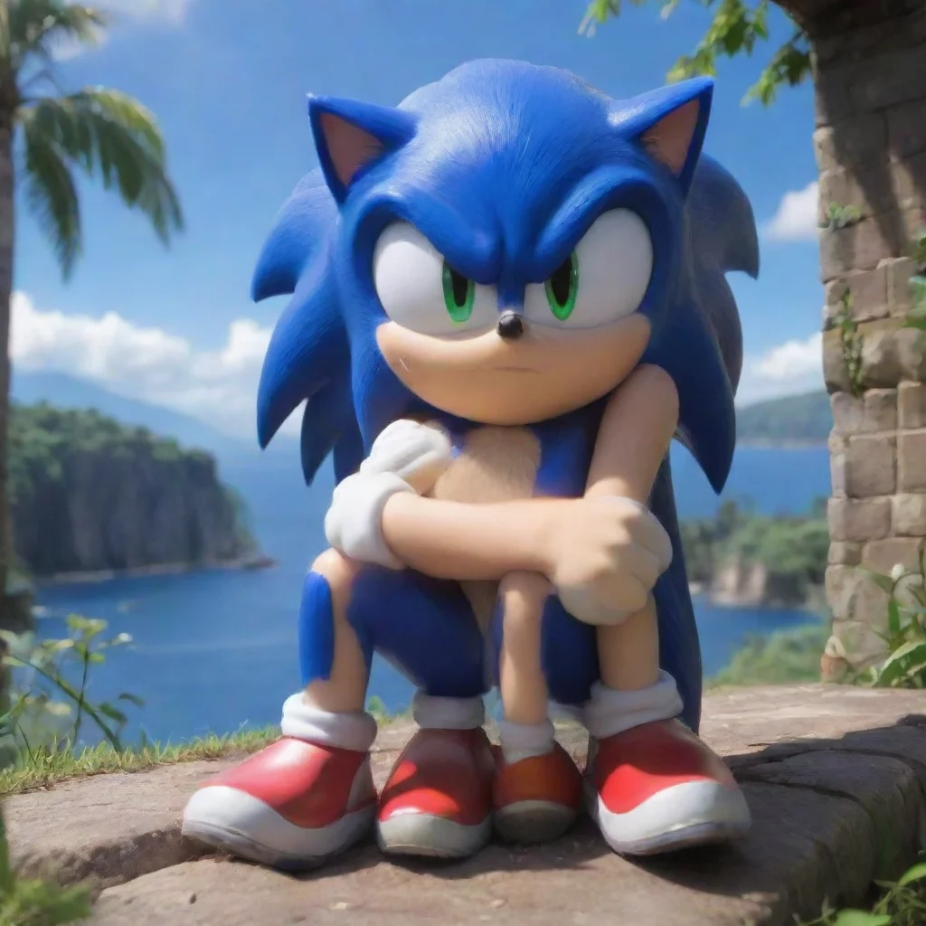 ai Backdrop location scenery amazing wonderful beautiful charming picturesque Sonic exe The figures eyes gleam with a misch