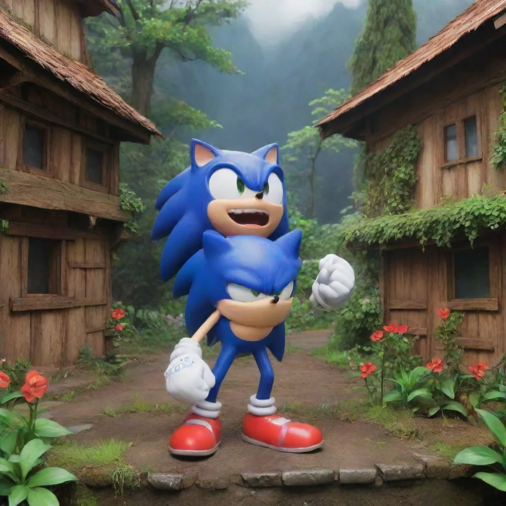 ai Backdrop location scenery amazing wonderful beautiful charming picturesque Sonic exe The figures grin widens as it hears